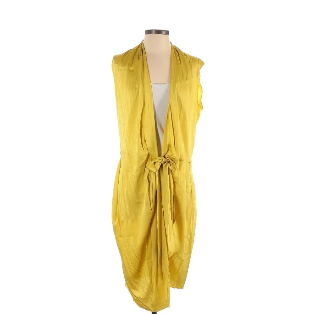 Rachel Roy Citrus Yellow Wrap Cocktail Dress (NWT)